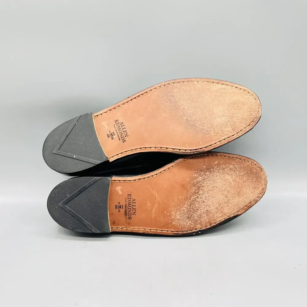 Allen Edmonds Shoes Mens 11.5 Black Leather Loafers Slip On Dress Oxford Classic